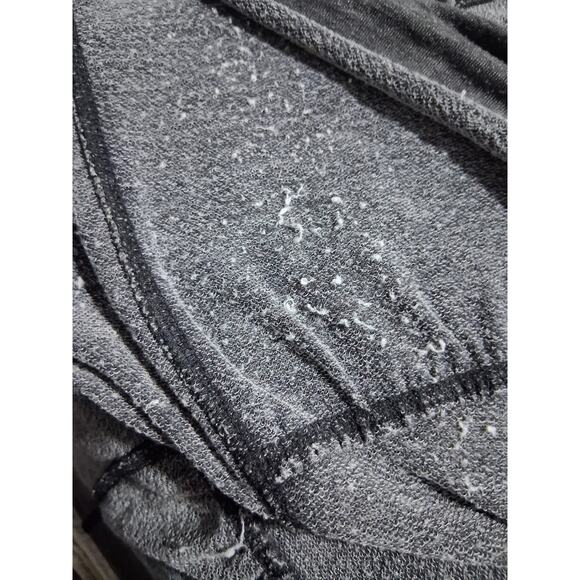 Free People Grungecore Womens size L Oversized Distressed Hooded Slouchy Jacket - Picture 7 of 9